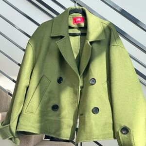 MENS - Harry Lambert for Zara oversize screen pea coat